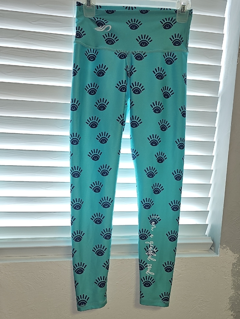 Turquoise Eyeprint Leggings